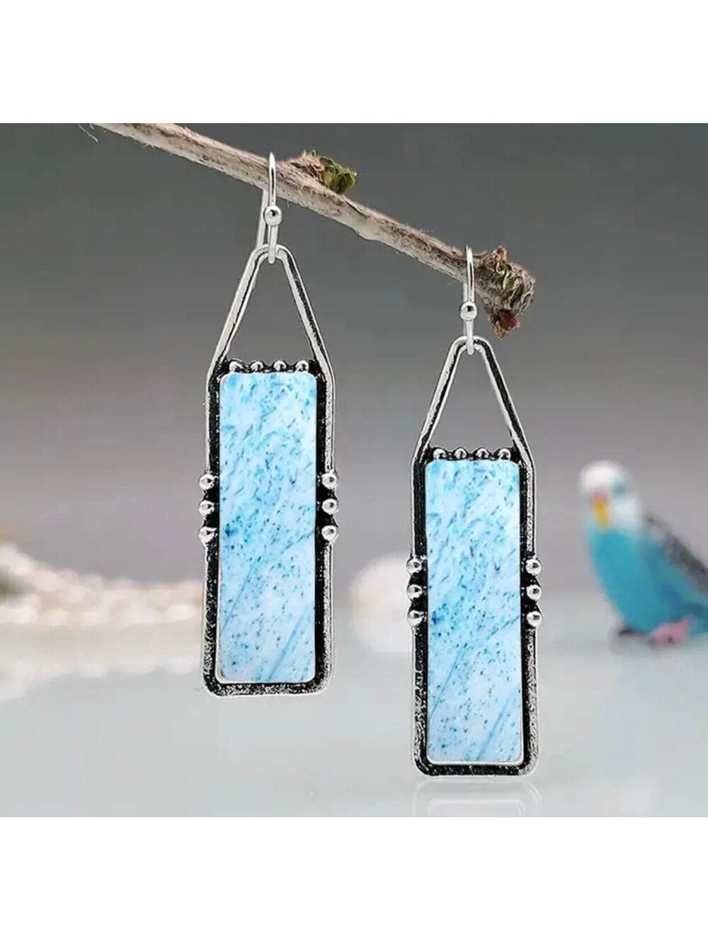 New - Baby Blue - New - Boho Style Dangle Drop Earrings